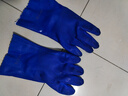 佳护全浸塑杀鱼橡胶止滑加厚全胶皮防水防滑工作耐磨防油劳保手套 蓝色磨砂手套：加绒款（3双） 均码 实拍图
