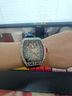 格雅（GEYA）长城系列品牌镂空手表男士酒桶手表自动机械腕表 送男友 红带-G78129GWKR 实拍图