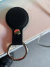Masentek 适用苹果airtag保护套车钥匙扣定位扣跟追踪器防丢神器apple iphone液态软硅胶皮革套壳挂钩 黑 实拍图