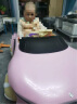 WORK BABY儿童奔驰电动车四轮汽车1-7岁带遥控宝宝男女小孩玩具可坐人礼物 浅粉色+四驱皮座+遥控+发光轮灯 电力驱动 实拍图