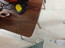 巨齐餐桌家用小户型轻奢简约现代桌子出租房用长方形饭桌餐饮商用桌椅 胡桃色(送货上门) 120cm 长 80cm宽 75cm高 单桌 实拍图