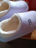QYCKABY棉拖鞋女士秋冬季踩屎感防水包跟居家保暖毛绒卡通防滑月子棉鞋男 紫色【毛绒保暖】 36-37 适合35-36 实拍图