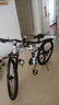 凤凰（Phoenix）折叠山地自行车男女成人学生青少年单车双减震碟刹轻便变速折叠车 黑白三刀轮/显档变速/三套全轴承 24速高配-26寸（身高160-185CM） 实拍图