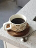 SUCCOHOMEWARE中古风咖啡杯 家用陶瓷复古咖啡杯碟勺整套装 公司下午茶杯点心盘 中古风-咖啡杯+杯垫+勺子 晒单实拍图