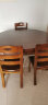 南之安全实木餐桌椅组合6人圆形多功能伸缩简约现代中式家用吃饭桌跳台 胡桃色 1.38m 一桌6椅 实拍图