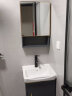约龙（YUELONG）小户型太空铝浴室柜卫生间一体陶瓷洗脸盆柜组合洗手盆家用洗漱台 43CM主柜+镜柜 实拍图