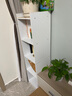 立太小型书架落地置物架收纳家用窄柜子储物柜角落缝隙简易小书柜 【升级30深】30CM四层白色 实拍图