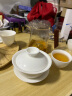苏氏陶瓷（SUSHI CERAMICS）三才盖碗德化白瓷功夫茶具泡茶碗羊脂玉薄胎送两功夫茶杯礼盒装 实拍图