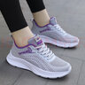 双星八特女鞋运动鞋春秋季网面妈妈鞋轻便软底健步鞋中老年旅游休闲鞋子 灰紫色 【双网】 37 实拍图