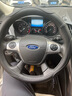 汽车真皮方向盘套 四季通用真皮把套牛皮 套子 福特新福克斯福睿斯新蒙迪欧翼虎嘉年华翼博锐界 纯黑色 实拍图
