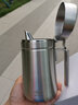 B&y 304不锈钢大口油壶 防漏调味料香油瓶装油罐套装醋壶家用厨房用品 BY-s1068 304不锈钢 800ml 实拍图