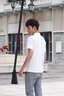 真维斯（Jeanswest）Polo衫男夏季简约休闲透气短袖男士时尚百搭商务t恤潮流宽松上衣 【7A抗菌】白色(熊猫先森胸标) XL /180(体重140-160斤左右) 实拍图