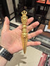 梦金园 黄金手镯 祈祥古法足金素圈金镯子手环女 【空心】58圈口约8.68g 实拍图