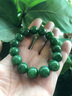 豆蔻时光收藏级14mm和田玉碧玉手串无黑苹果绿玉石手串生日礼物男女士款 实拍图