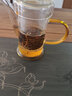 玉兰香加厚玻璃茶具泡茶壶红茶绿茶泡茶器家用办公室功夫茶具小号250ML 黄色把单壶250ML 实拍图