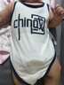 婧麒清华北大婴儿衣服夏季薄款包屁衣纯棉宝宝三角连体衣夏装两件装 背心-红色【中国+北大】 73cm 实拍图