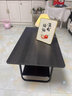左印茶几客厅家用小户型2025新款出租屋沙发简约现代小桌子小茶几茶桌 【双层】黑白圆圈色100CM 实拍图
