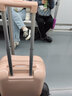 小行李箱女生轻便拉杆箱密码箱出差高颜值登机箱男时尚小型旅行箱 茱萸粉501 18英寸 送贴纸【约43*42*22cm】 实拍图