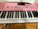 美科（MEIRKERGR）MK-288粉色基础版+琴架 61键多功能教学电子琴儿童初学乐器 连接话筒耳机手机pad带琴架 实拍图