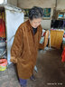 无印良品（MUJI）女式 木棉混 灯芯绒大衣中长款翻领外套女款秋冬季款风衣BDE91C3A 深棕色 XL(165/92A) 实拍图