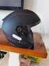 坦克摩托车头盔3C四分之三盔T536四季防风B.Duck电动车安全帽男女 亚黑洛克【热卖】【彩色镜片+透明镜片】 M（建议头围53-56cm） 实拍图