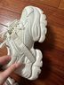 他她（TATA）泡泡奶油白色老爹鞋女鞋增高休闲鞋厚底运动鞋WOG10CM3 米白（单里） 38 实拍图