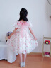 迪士尼（Disney）女童夏装连衣裙2024新款韩版洋气儿童夏季裙子女孩中大童公主裙潮 粉色 130cm(130cm) 晒单实拍图