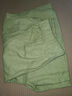 奥洛黛娅短裤女夏季外穿高腰显瘦百搭新款百搭五分裤女夏薄款宽松直筒短裤 绿色 L 建议110-125斤 实拍图