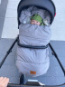 Aseblarm婴儿睡袋秋冬季加厚抱被保暖抱毯宝宝外出防风推车睡袋婴儿用品 羊羔绒款-浅灰色——建议【0-12个月】 晒单实拍图