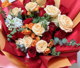 欣尚 鲜花速递红玫瑰花束送老婆女友生日礼物全国同城配送 19朵戴安娜+2支粉百合韩式花束 实拍图