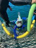 Tuban潜水面罩儿童浮潜游泳装备一体全干式呼吸浮潜近视游泳防雾装备 浅蓝色河马 【3-10周岁 专为儿童设计】 实拍图