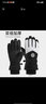 红蜻蜓手套女冬季骑行保暖滑雪手套加绒加厚骑电动摩托车防风防寒棉手套 加绒加厚-黑白 魔术贴调节背带 实拍图