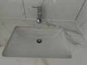 箭牌方形台下盆洗脸盆洗手盆家用陶瓷盆单盆卫生间嵌入式面盆阳台台盆 20寸平底方盆51*35cm配龙头套餐 实拍图