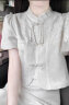 苏彩尼（SUCAINI）新中式连衣裙女装2024夏季新款国风套装小个子气质盘扣长裙子夏天 1827杏色 L（建议107-117斤） 晒单实拍图