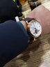 比握特超薄真皮表带男 手表带表链女配件牛皮平纹代用CK浪琴DW天王天梭 棕色带玫瑰金扣 22mm 实拍图