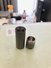 口袋福应急药随身药盒便携式防潮小药瓶老人旅行药罐钥匙扣纯钛金属小瓶 石洗色 实拍图