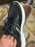 零度男鞋2025新款男士运动休闲鞋日常百搭拼接条纹轻便软底潮流百搭 黑色 40 实拍图