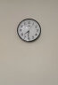 康巴丝（Compas）挂钟 创意简约钟表客厅石英钟表挂墙时钟 c2855 黑色 26cm直径 实拍图