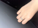 Colaivkloia情侣戒指男女对戒银一对磨砂款可调节时尚饰品情人节生日送男女友 Tk309磨砂女戒 美号6号 实拍图
