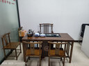 赣系匠工乌金实木茶桌椅组合茶台阳台办公室功夫烧水壶一体喝茶几 1.4米茶桌1梳背椅4月牙 豪华石盘 实拍图