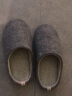内泊（NEIBO）乳胶棉拖鞋男冬季天女士室内家居鞋大码防滑防臭橡胶软底羊毛灰44 晒单实拍图