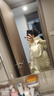 鸭鸭（YAYA）羽绒服女中长款2025年冬季新款气质百搭连帽宽松收腰显瘦极寒外套 椰奶绿 M 实拍图