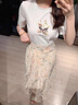 冰洋红2025新款连衣裙子夏天衣服女装夏季A字裙拼接假两件显瘦气质中裙 黑色 M (建议80-95斤) 实拍图