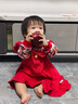 长命富贵周岁礼服女宝宝连衣裙拜年服女童新年装加绒汉服国风过年衣服中式 龙行龘龘 90 实拍图