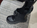 百丽切尔西靴女商场同款黑色英伦皮靴短靴加绒X2G2DDD1 黑色 35 实拍图