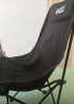 小魔户外折叠椅 折叠靠背椅加高月亮椅露营折叠凳子便携躺椅钓鱼椅 黑 晒单实拍图