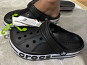 卡骆驰（crocs）洞洞鞋男鞋女鞋 25夏季新款运动鞋平底沙滩鞋透气情侣凉鞋拖鞋子 热推款-黑白配 37-38 (230mm) 实拍图