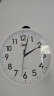 康巴丝（Compas）挂钟 创意简约钟表客厅石英钟表挂墙时钟 c2855 白色 26cm直径 实拍图