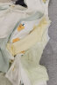 童泰四季新生婴儿宝宝床品用品纯棉抱巾单裹巾襁褓巾盖毯2件装 黄色B款 84x84cm 实拍图