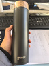果兹（GUOZI）不锈钢保温杯真空商务杯壶保冷水杯大容量茶水分离杯480ml经典黑 实拍图